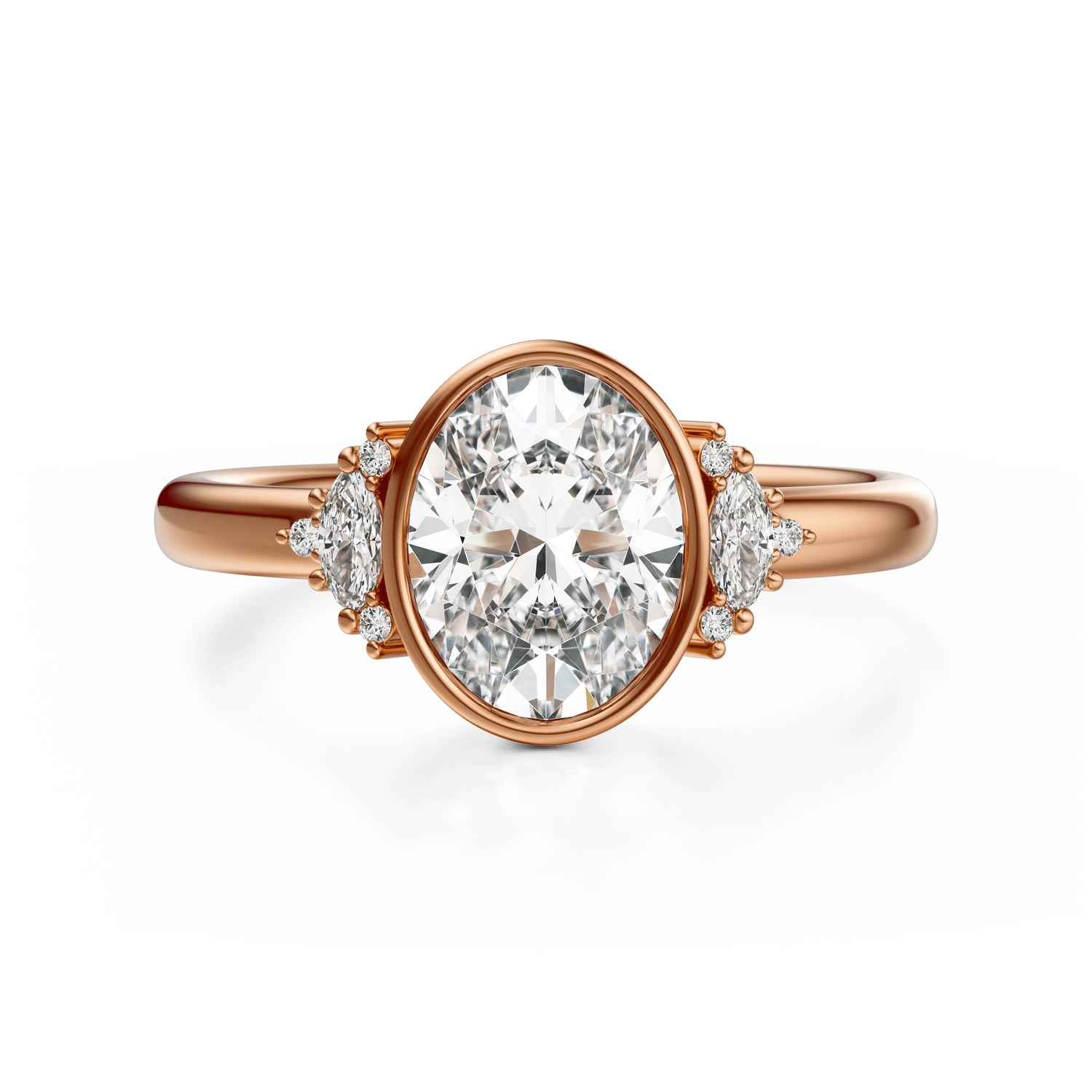 The Bezel Maren Ring | Oval | Setting Only - Lavender Creek Gems 