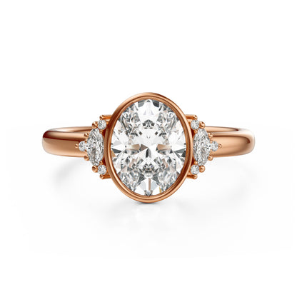 The Bezel Maren Ring | Oval | Setting Only - Lavender Creek Gems 