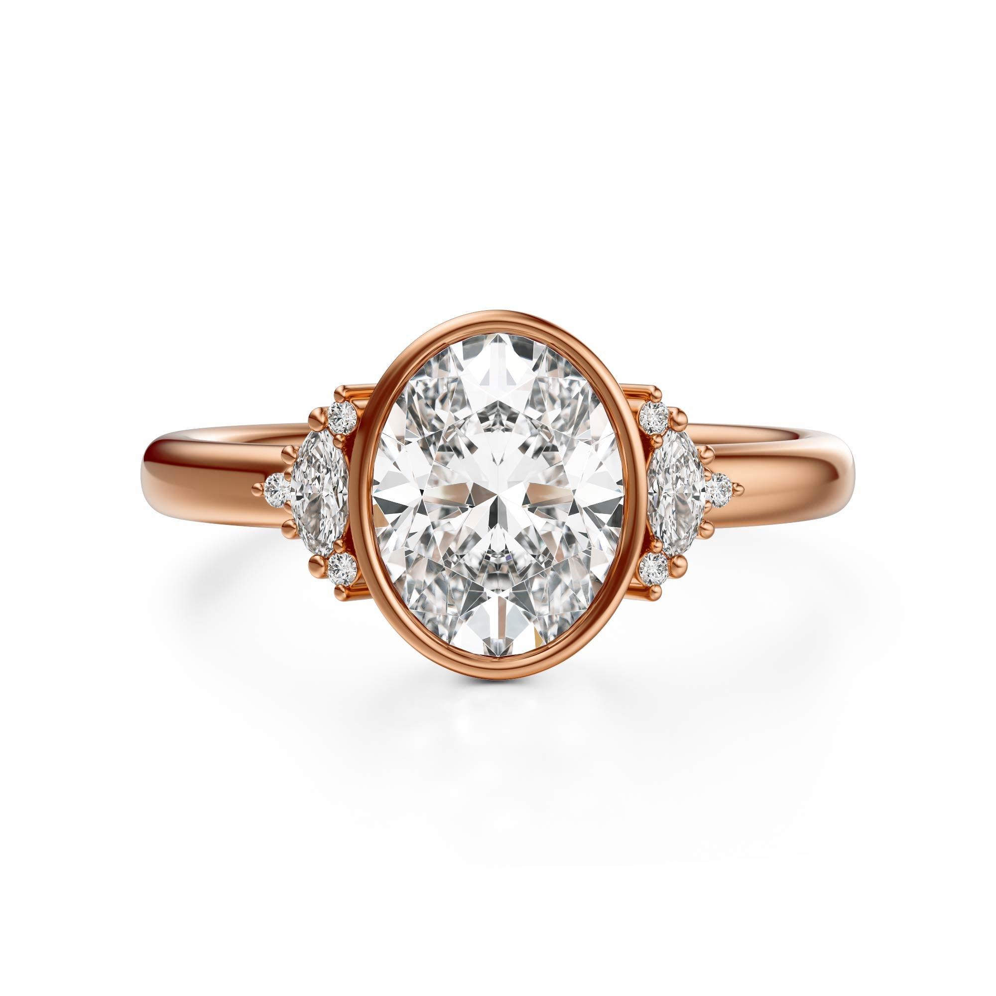 The Bezel Maren Ring | Oval - Lavender Creek Gems 