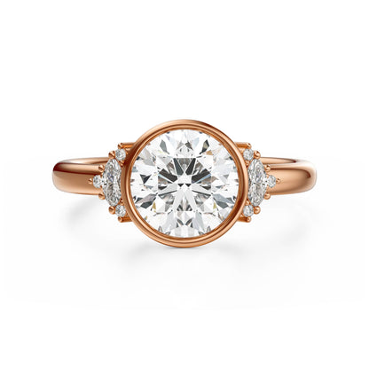 The Bezel Maren Ring | Round | Setting Only - Lavender Creek Gems 
