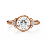 The Bezel Maren Ring | Round - Lavender Creek Gems 