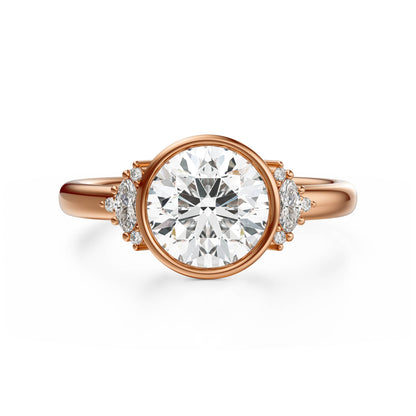 The Bezel Maren Ring | Round - Lavender Creek Gems 