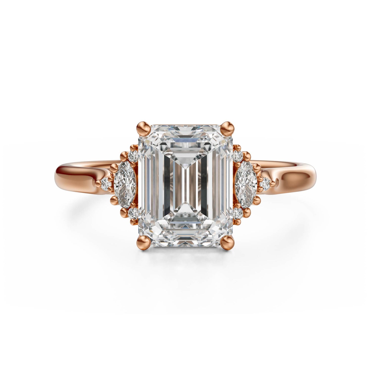 The Maren Ring | Emerald Cut | Setting Only