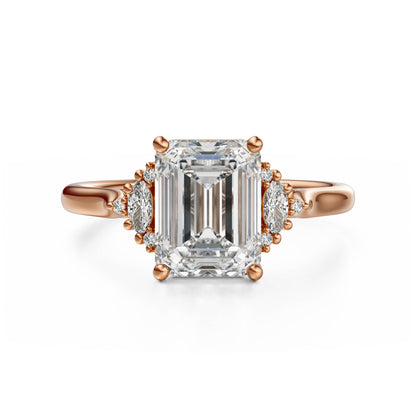 The Maren Ring | Emerald Cut | Setting Only