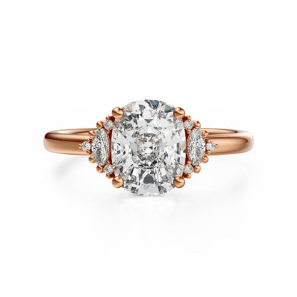 The Low Maren Ring | Elongated Cushion | Setting Only