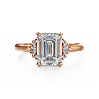 The Low Maren Ring | Emerald Cut | Setting Only
