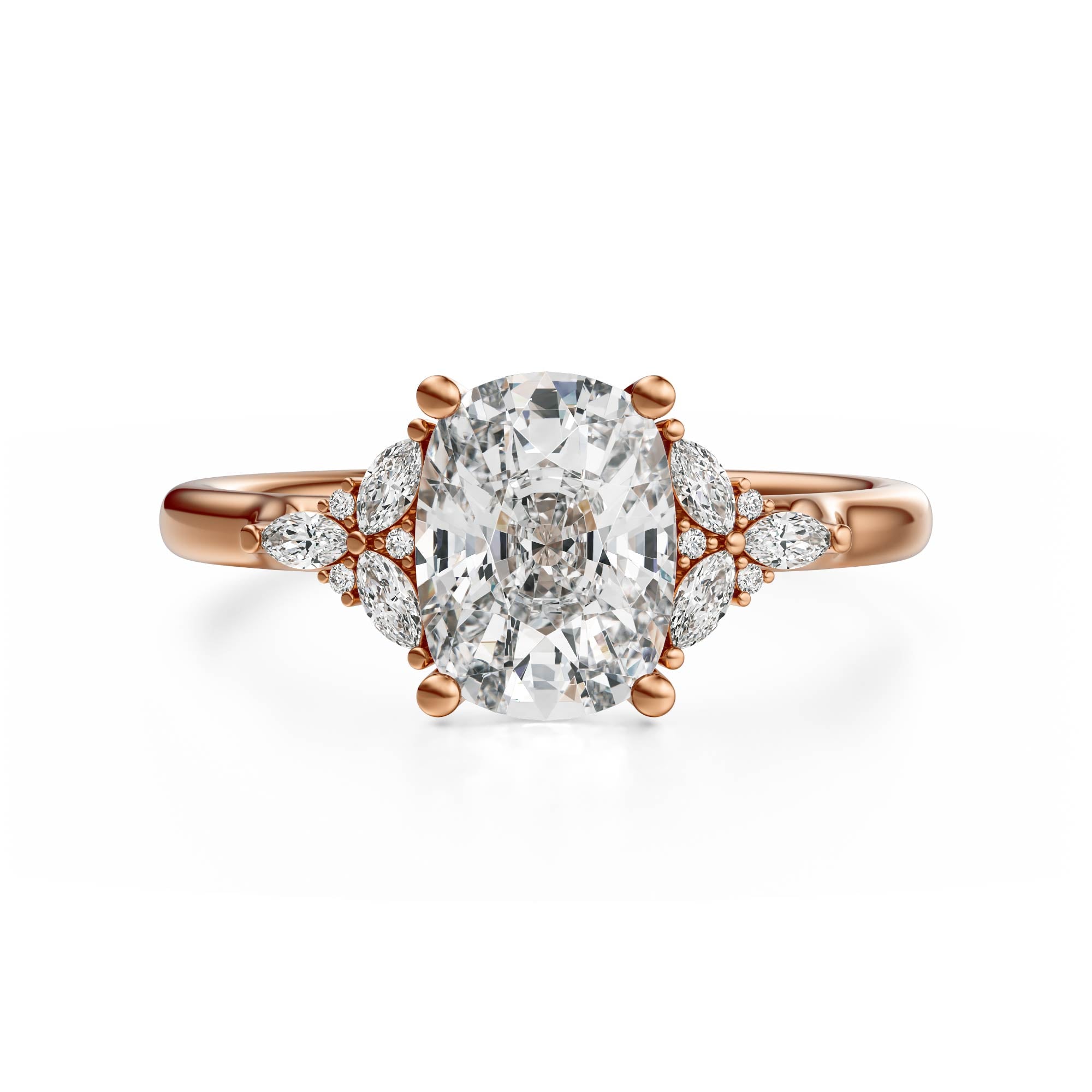 The Meadow Ring | Elongated Cushion | Setting Only - Lavender Creek Gems 