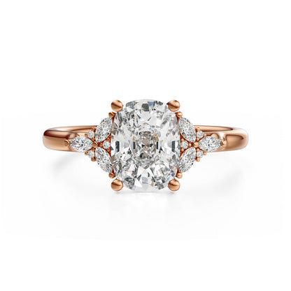 The Meadow Ring | Elongated Cushion | Setting Only - Lavender Creek Gems 