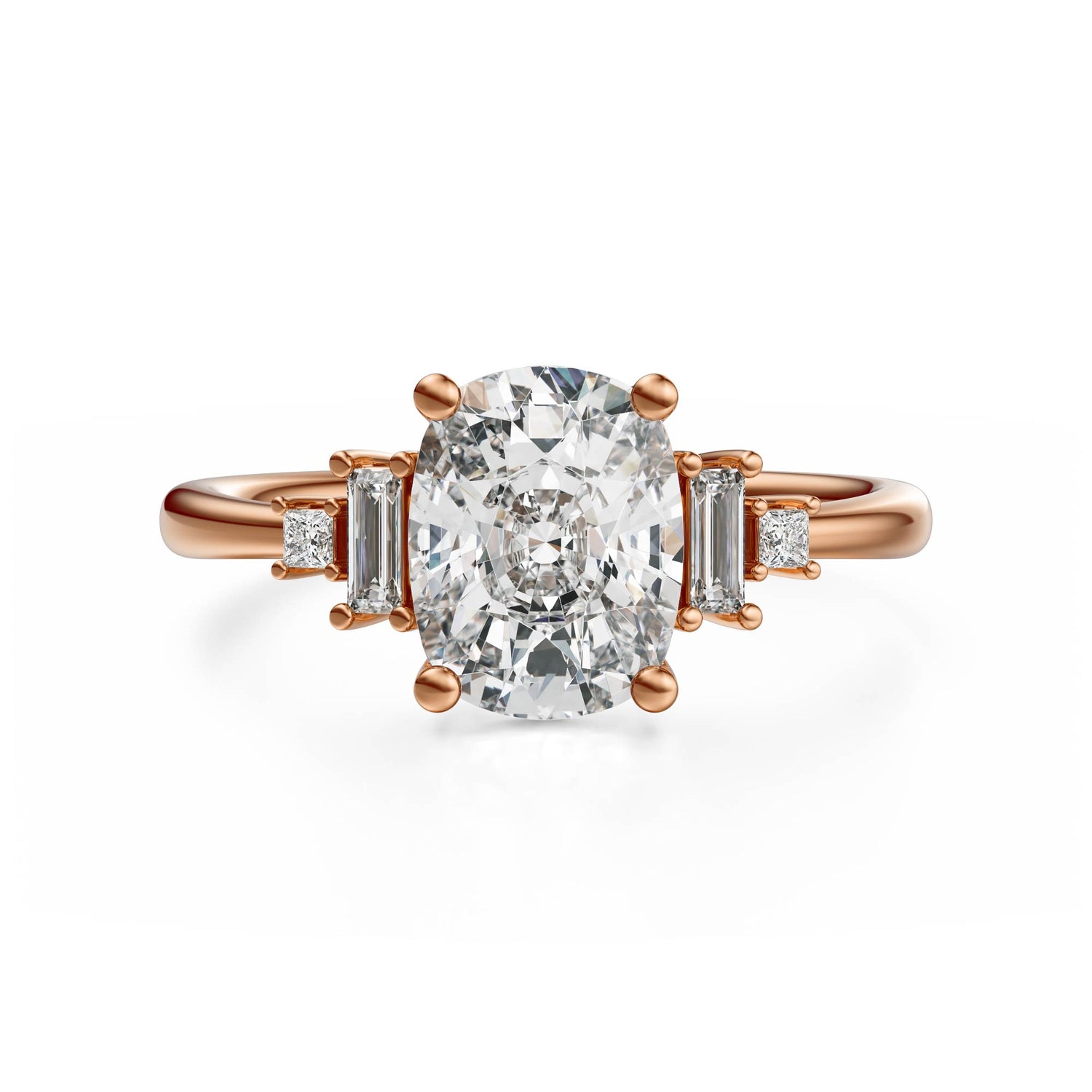 The Mira Ring | Elongated Cushion | Setting Only - Lavender Creek Gems 