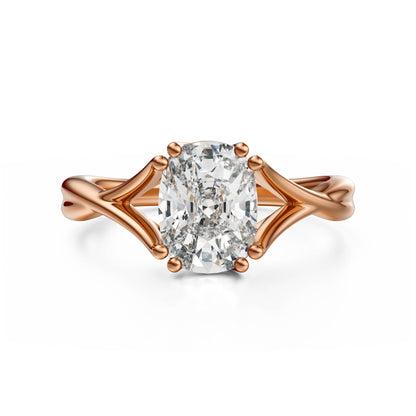 The Entwine Ring | Elongated Cushion - Lavender Creek Gems 