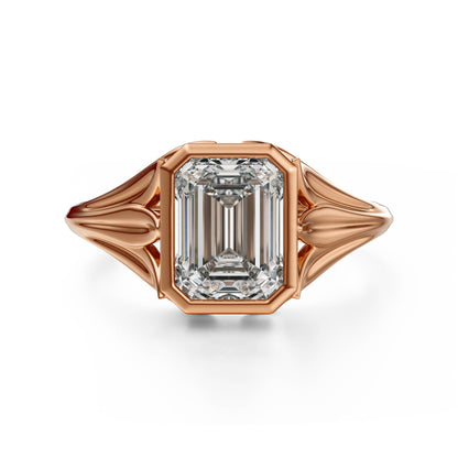 The Nightbloom Ring | Emerald Cut - Lavender Creek Gems 