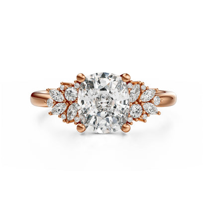The Rosalie Ring | Elongated Cushion | Setting Only - Lavender Creek Gems 