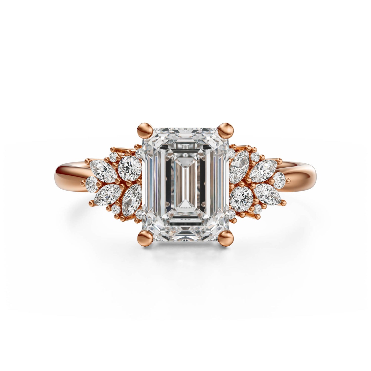 The Rosalie Ring | Emerald Cut | Setting Only