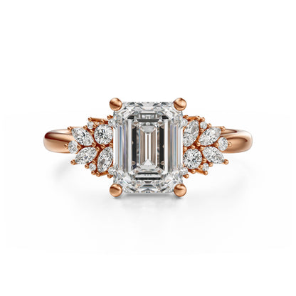 The Rosalie Ring | Emerald Cut | Setting Only