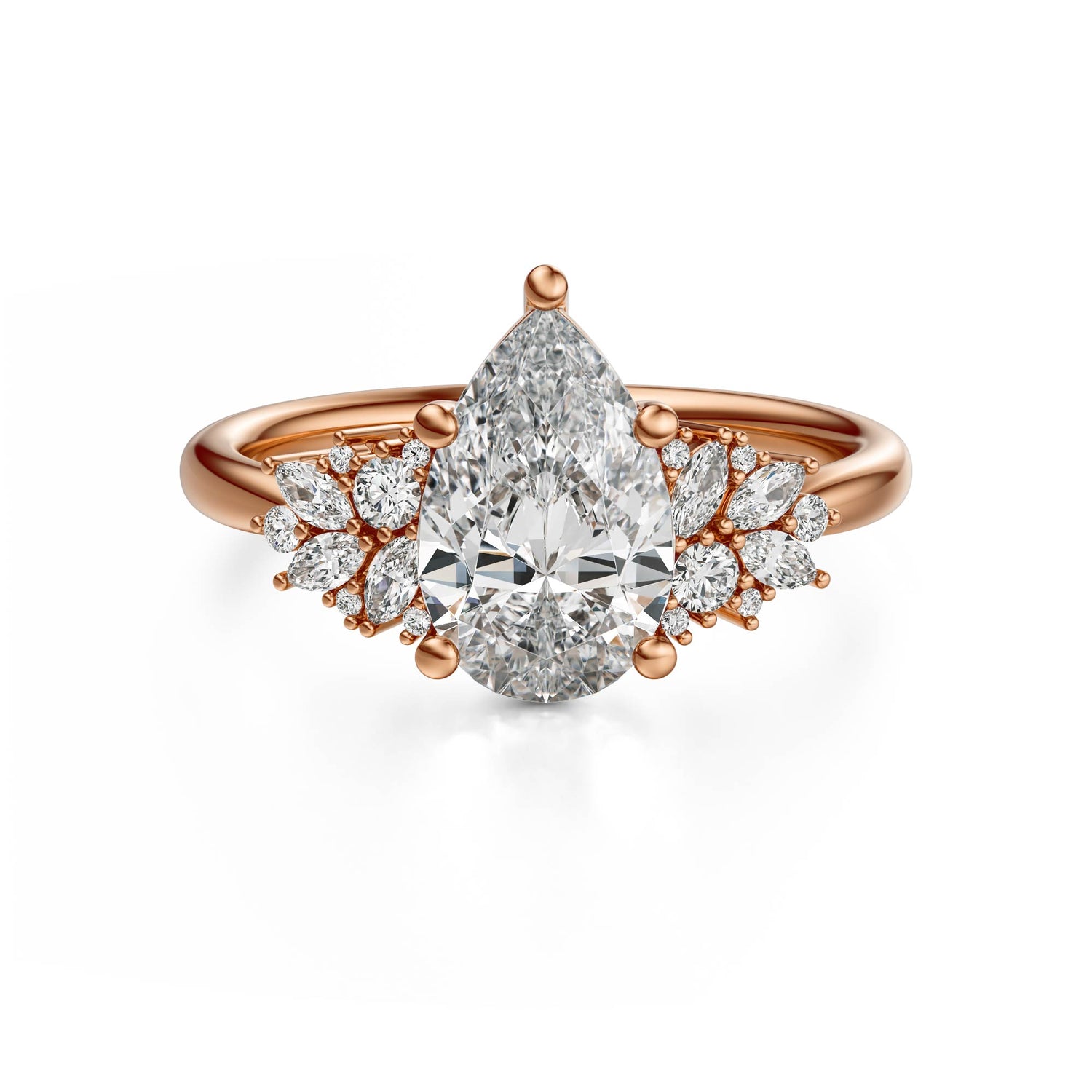 The Rosalie Ring | Pear | Setting Only - Lavender Creek Gems 