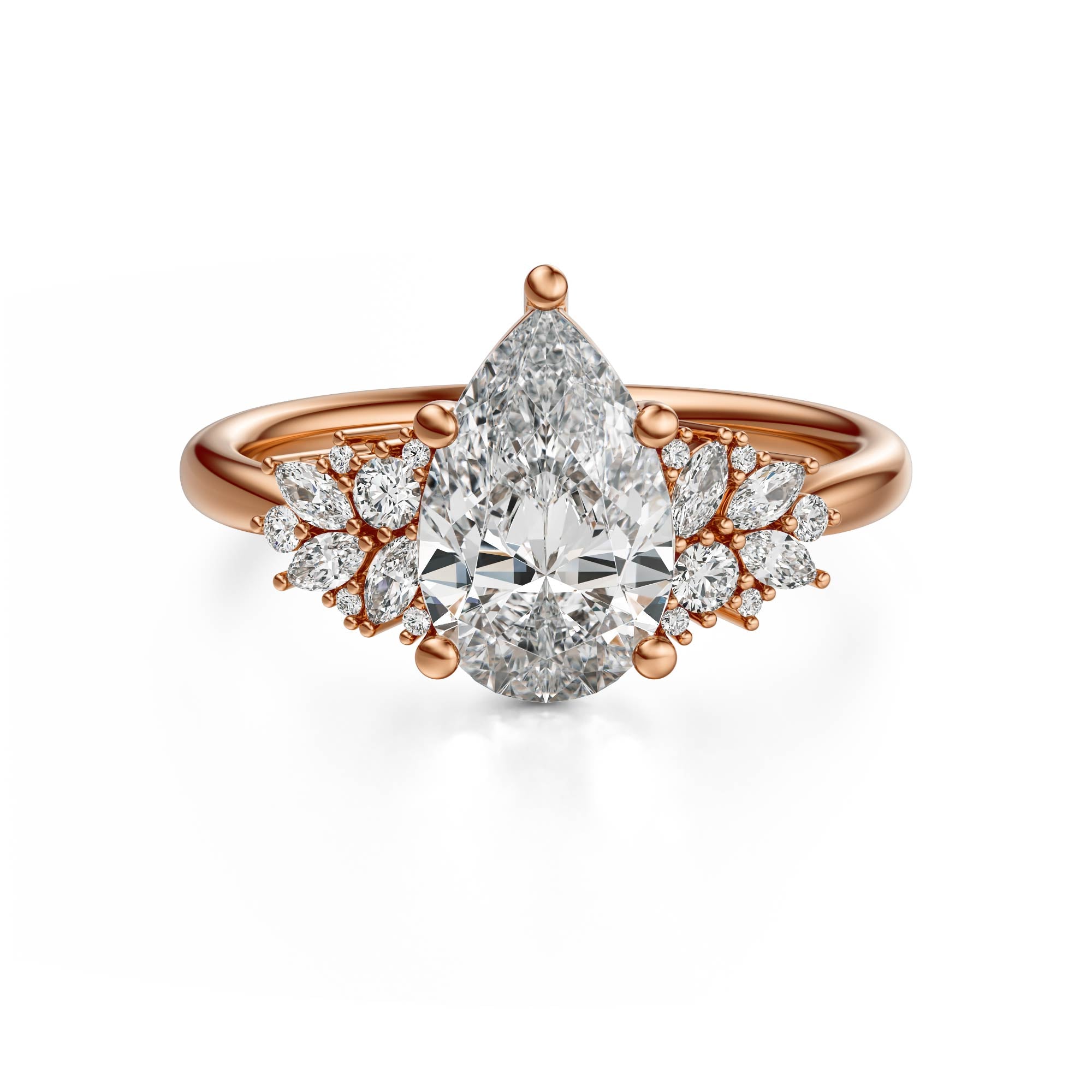 The Rosalie Ring | Pear | Setting Only - Lavender Creek Gems 