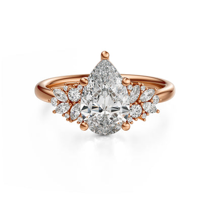 The Rosalie Ring | Pear | Setting Only - Lavender Creek Gems 