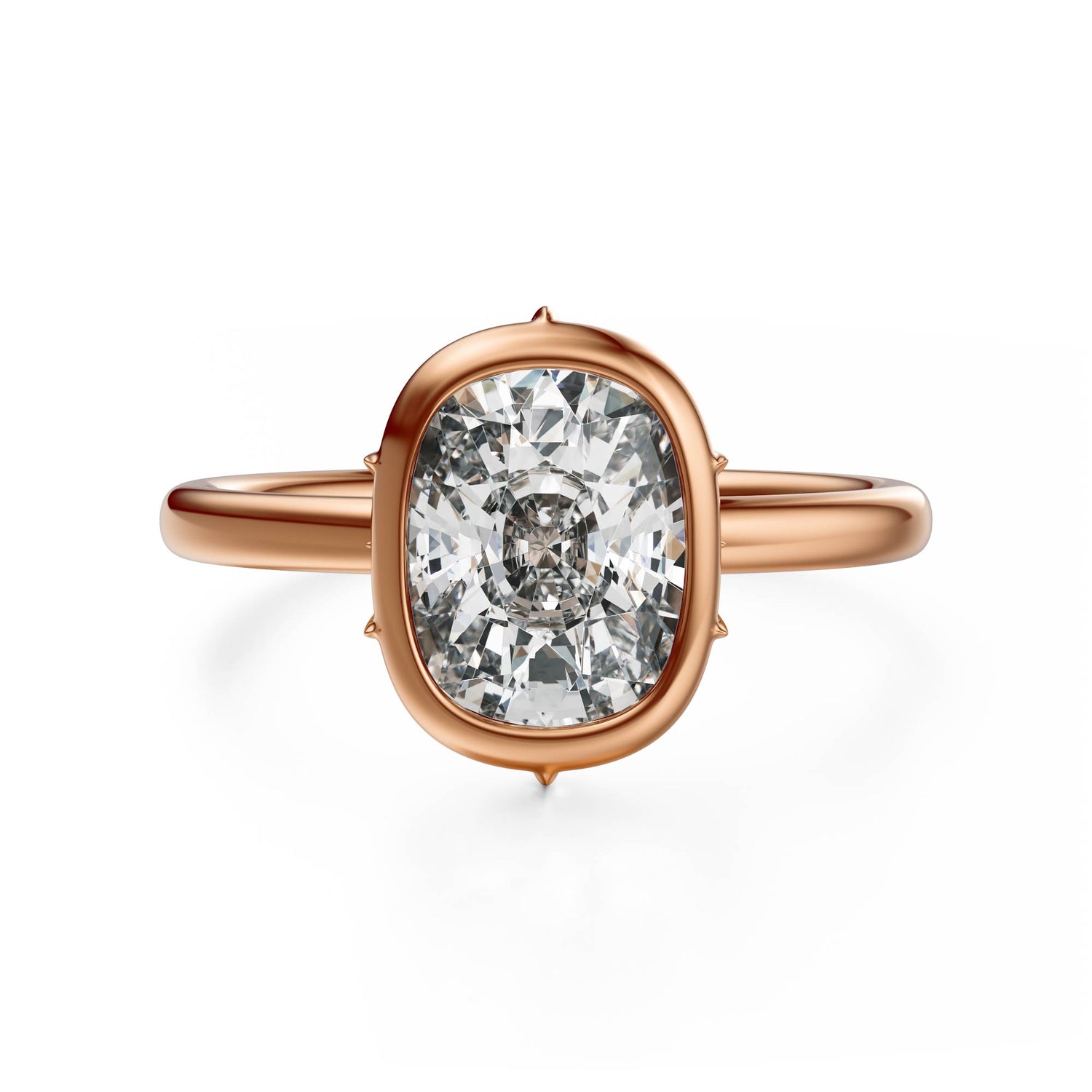 The Bezel Secret Garden Ring | Elongated Cushion | Setting Only