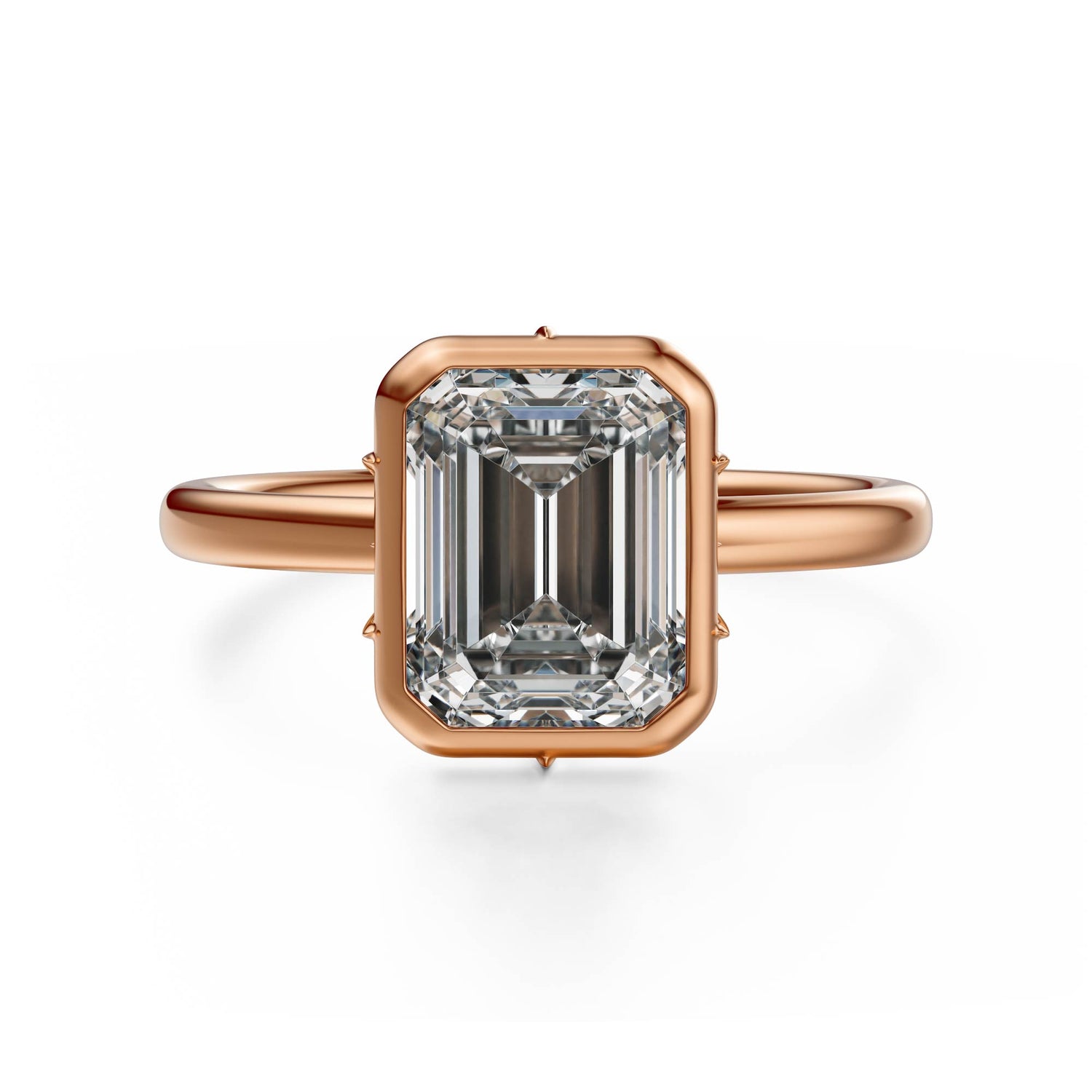 The Bezel Secret Garden Ring | Emerald Cut | Setting Only