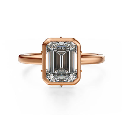 The Bezel Secret Garden Ring | Emerald Cut | Setting Only