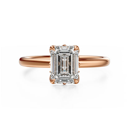 The Secret Garden Ring | Emerald Cut | Setting Only