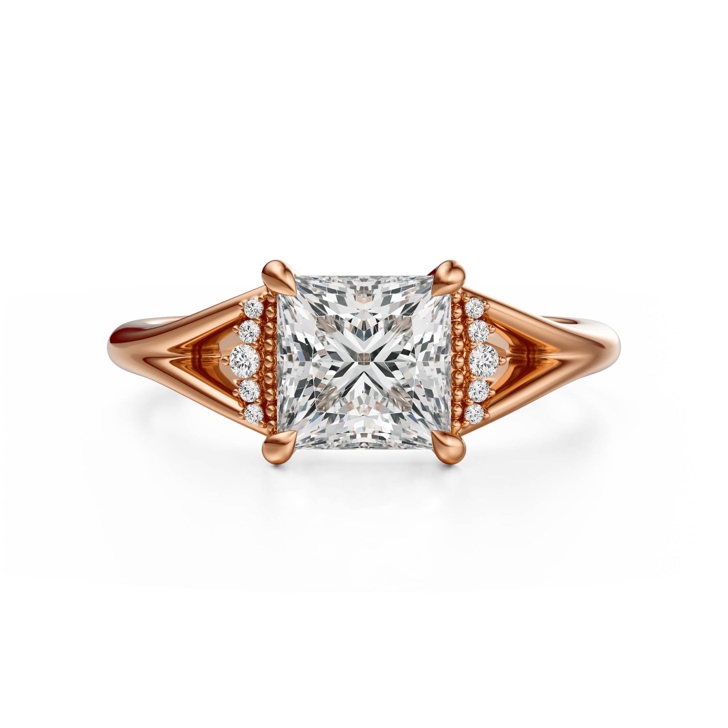 The Serendipity Ring | Princess | Setting Only - Lavender Creek Gems 