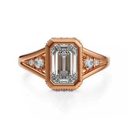 The Sitara Ring | Emerald Cut - Lavender Creek Gems 