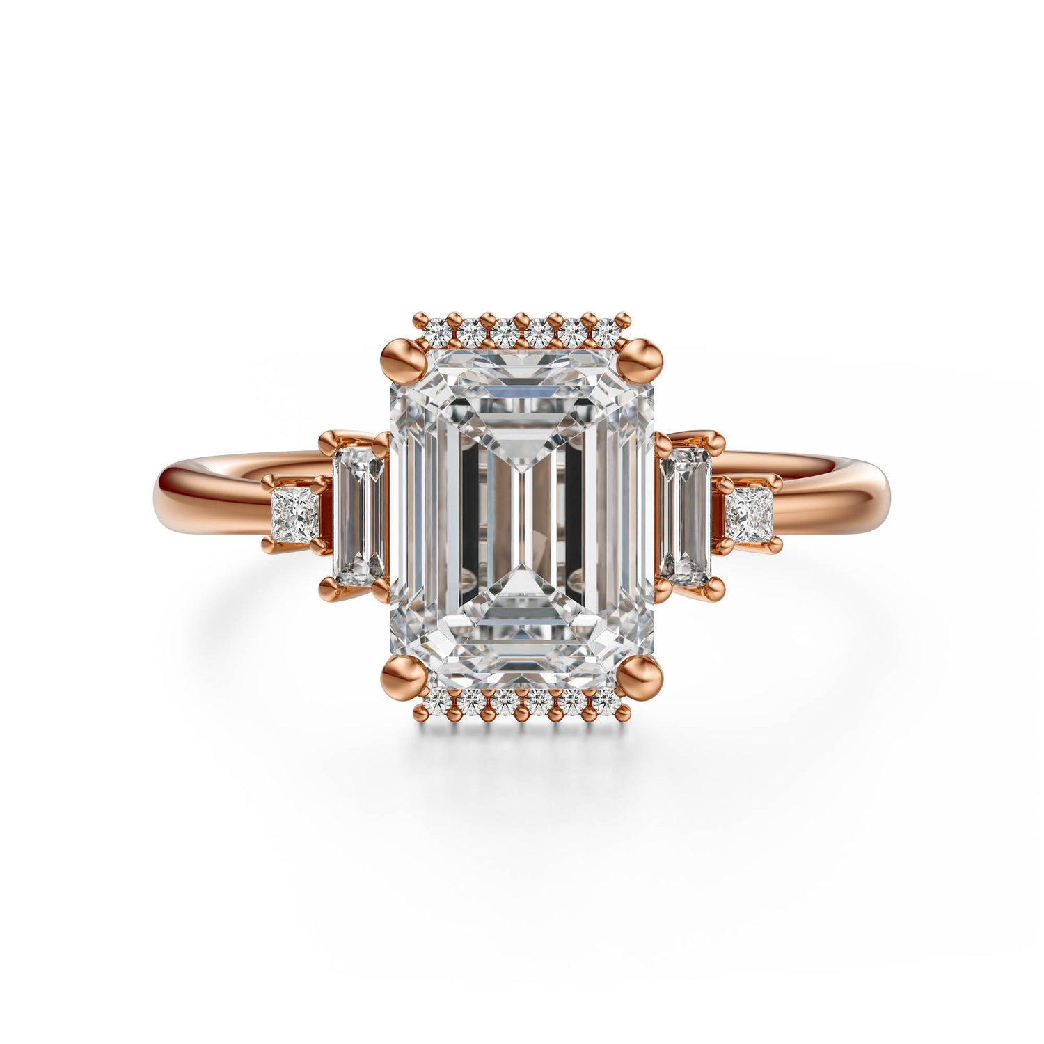 The Sura Ring | Emerald Cut | Setting Only