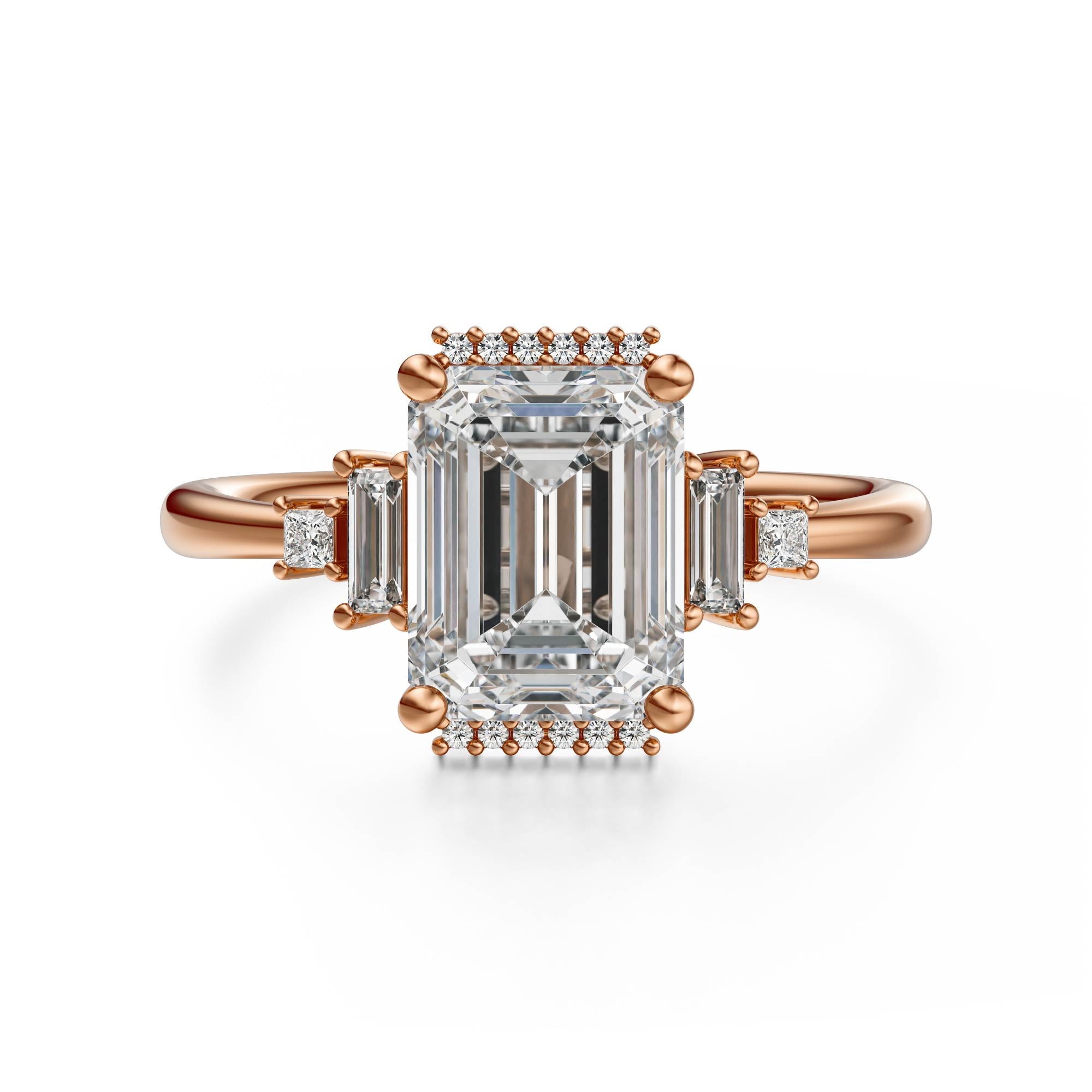 The Sura Ring | Emerald Cut | Setting Only