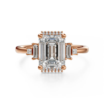 The Sura Ring | Emerald Cut | Setting Only