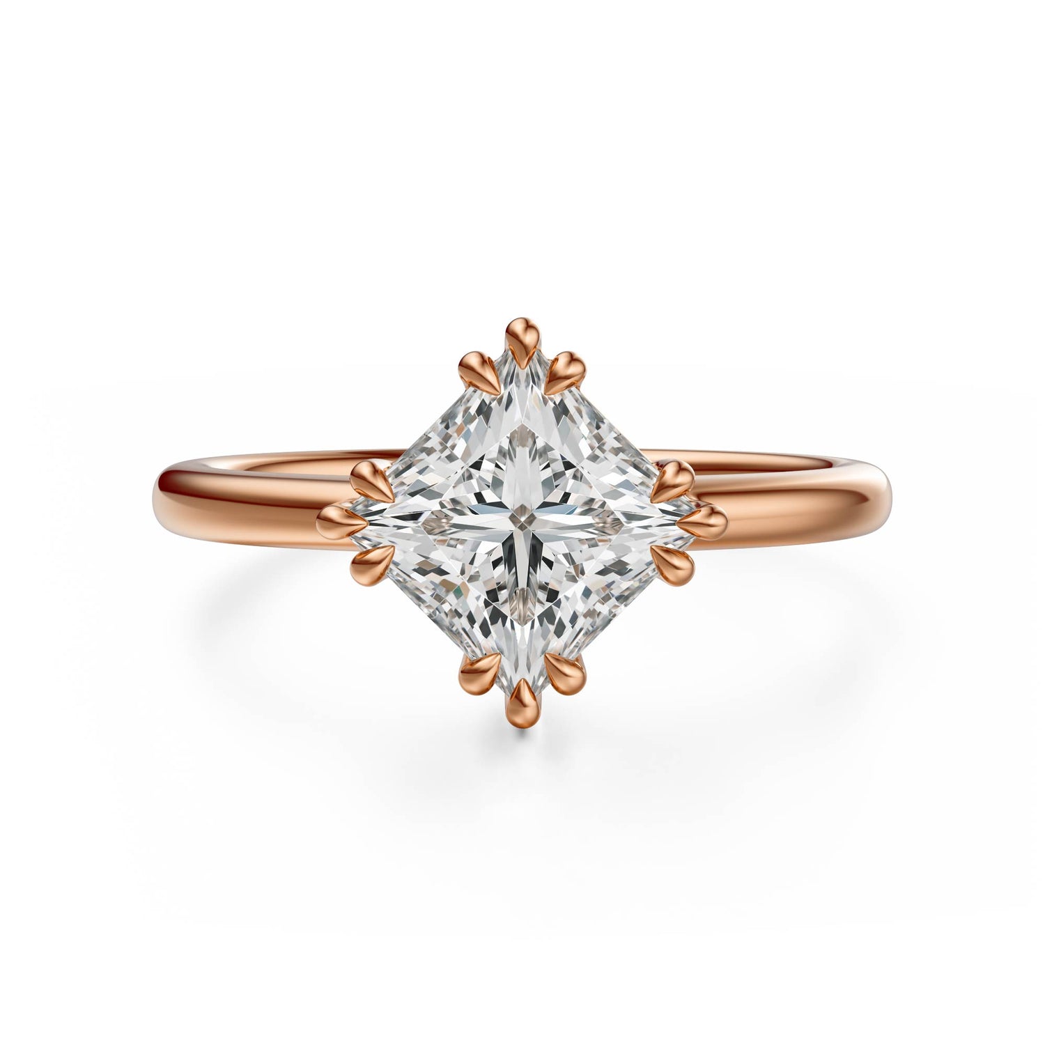 The Thalassa Ring | Princess | Setting Only - Lavender Creek Gems 
