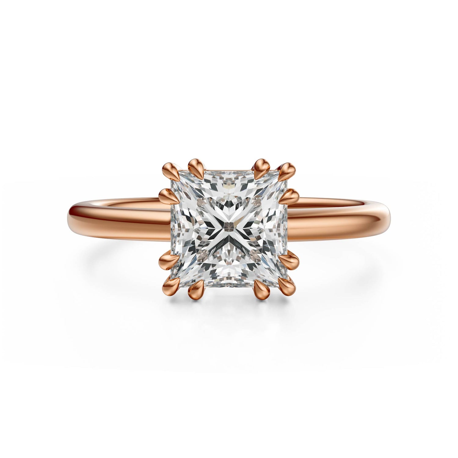 The Thalassa Ring | Princess | Setting Only - Lavender Creek Gems 