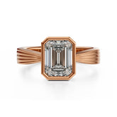 The Veil Ring | Emerald Cut - Lavender Creek Gems 