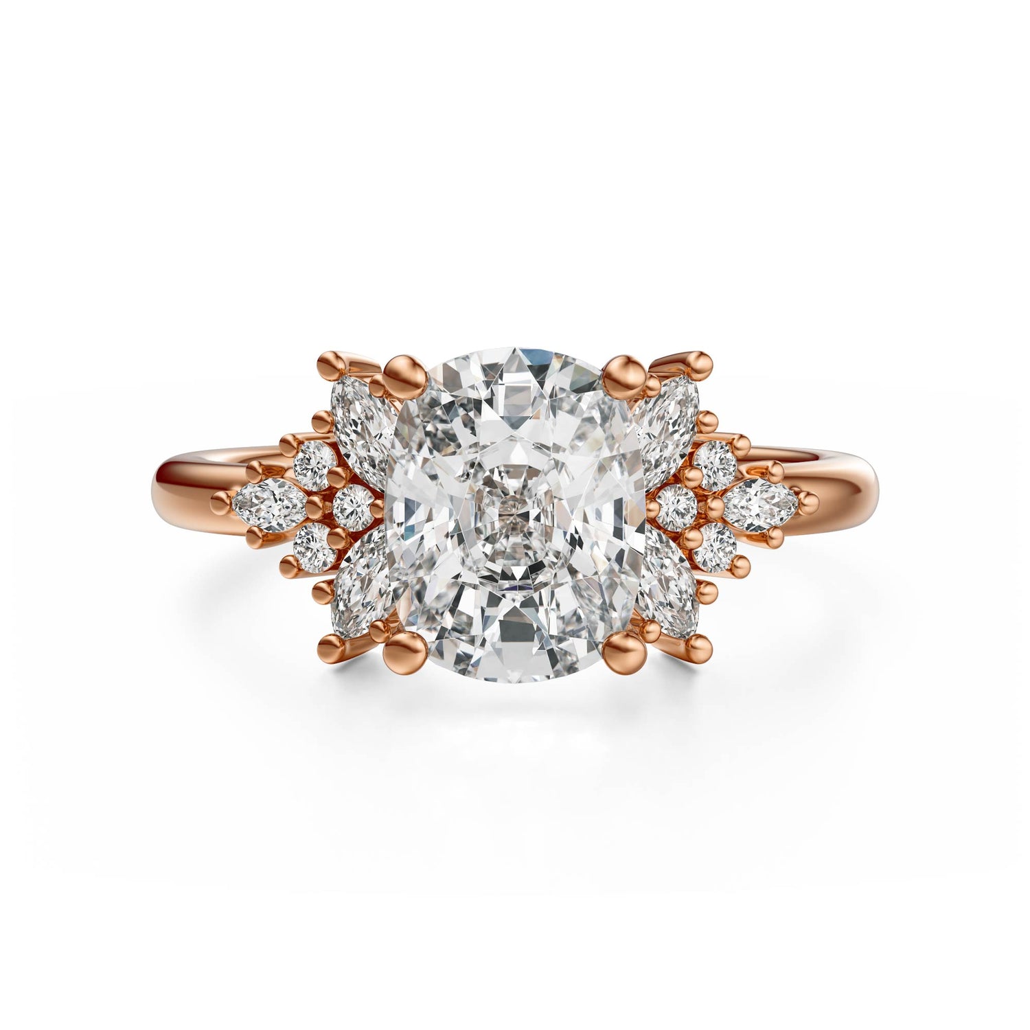 The Veraine Ring | Elongated Cushion | Setting Only