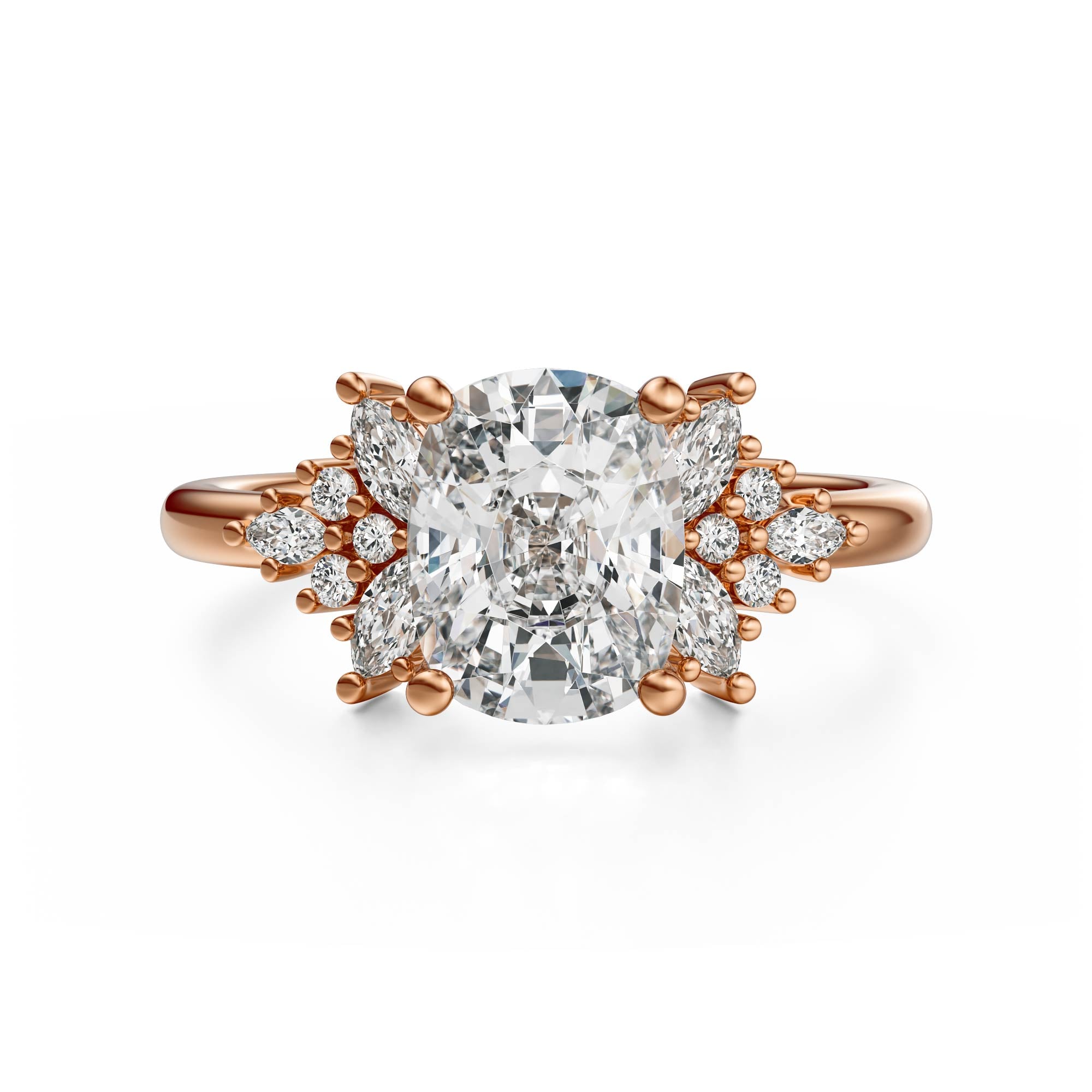 The Veraine Ring | Elongated Cushion | Setting Only