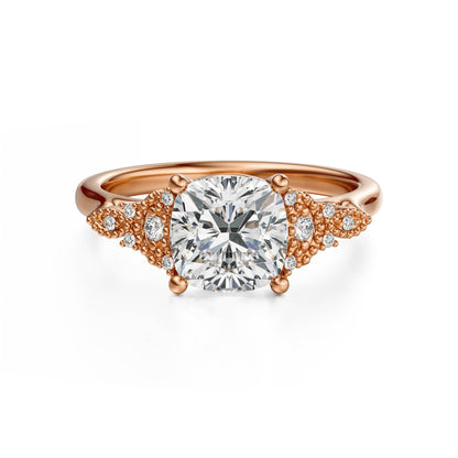 The Art Deco Maeve Ring | Cushion | Setting Only - Lavender Creek Gems 