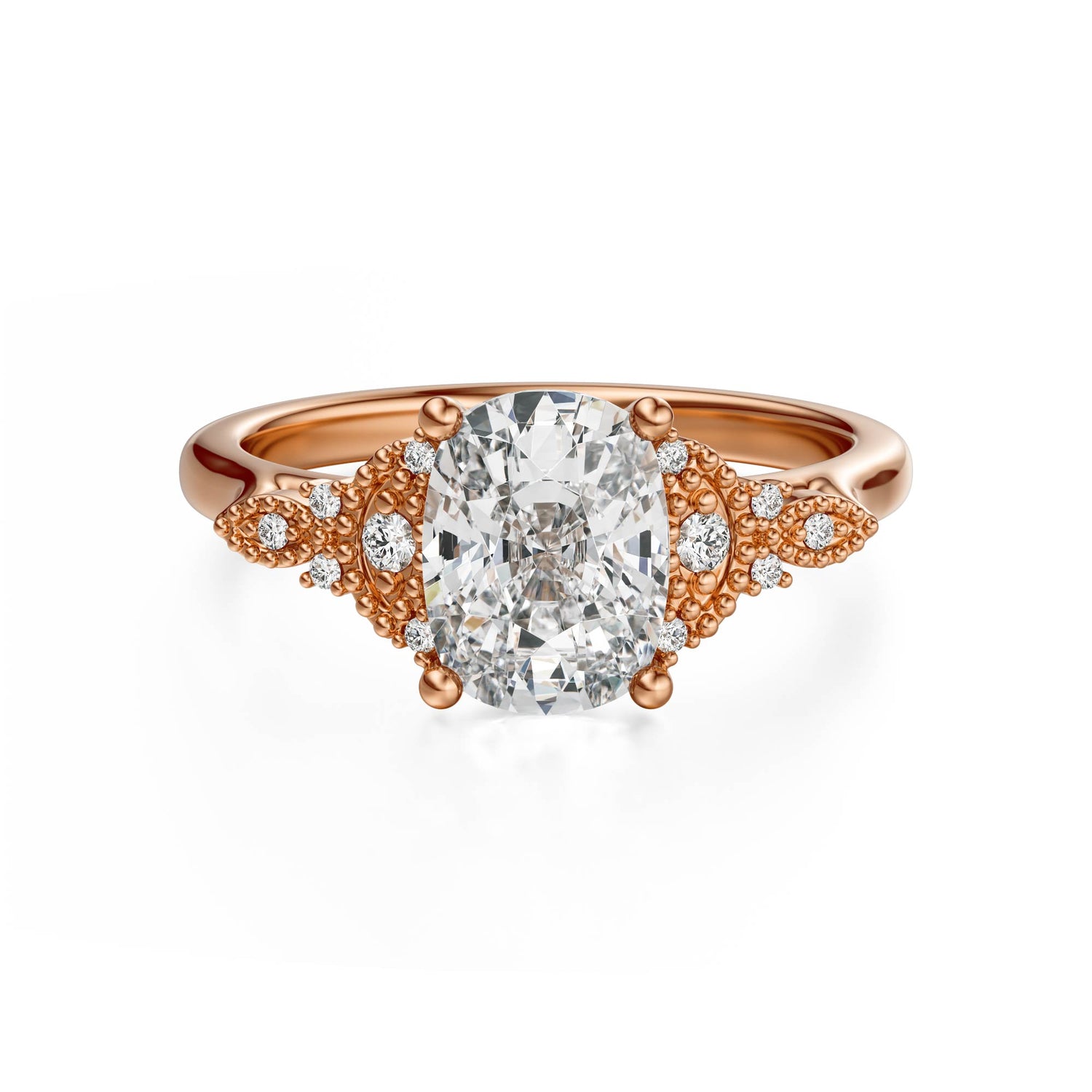 The Art Deco Maeve Ring | Elongated Cushion - Lavender Creek Gems 