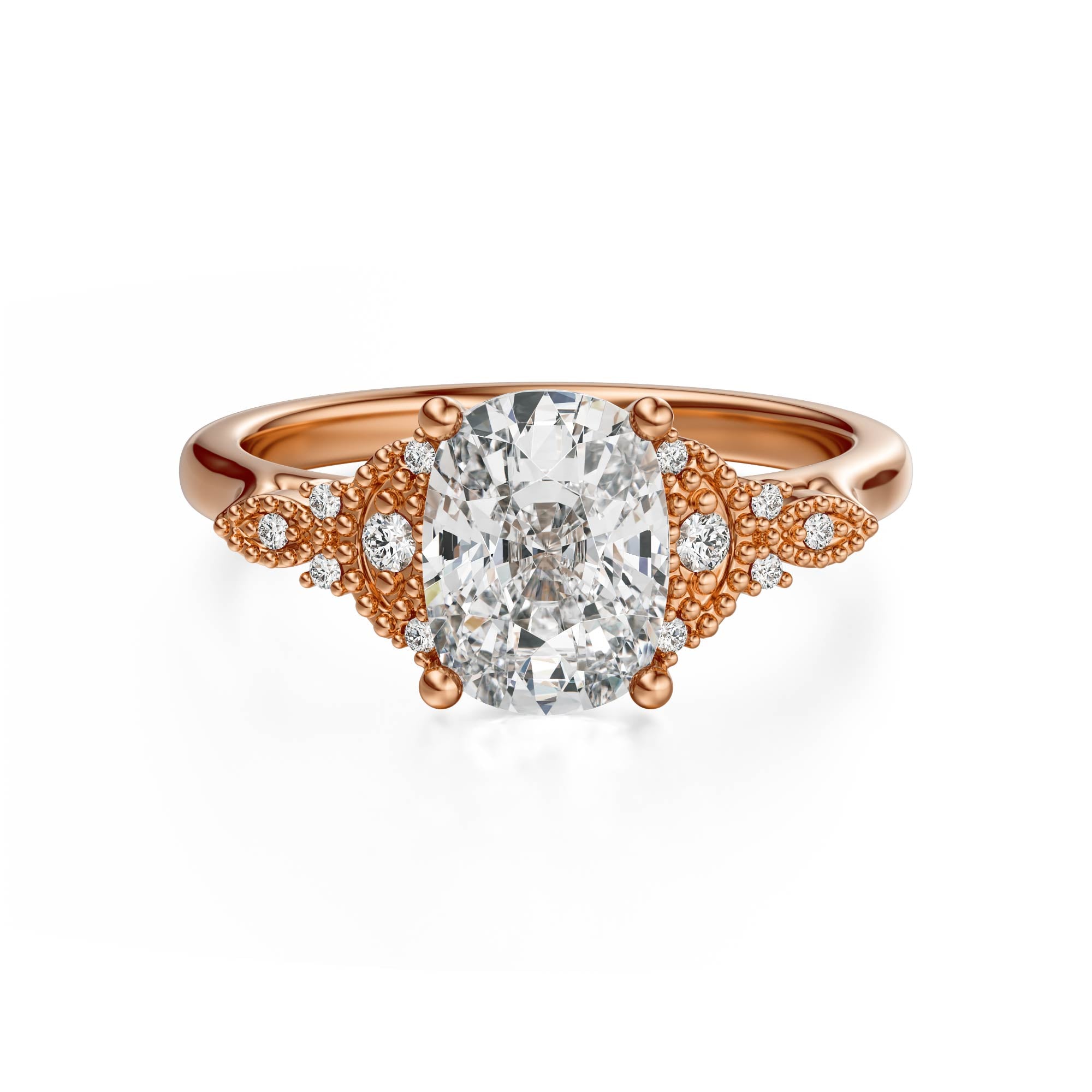 The Art Deco Maeve Ring | Elongated Cushion - Lavender Creek Gems 