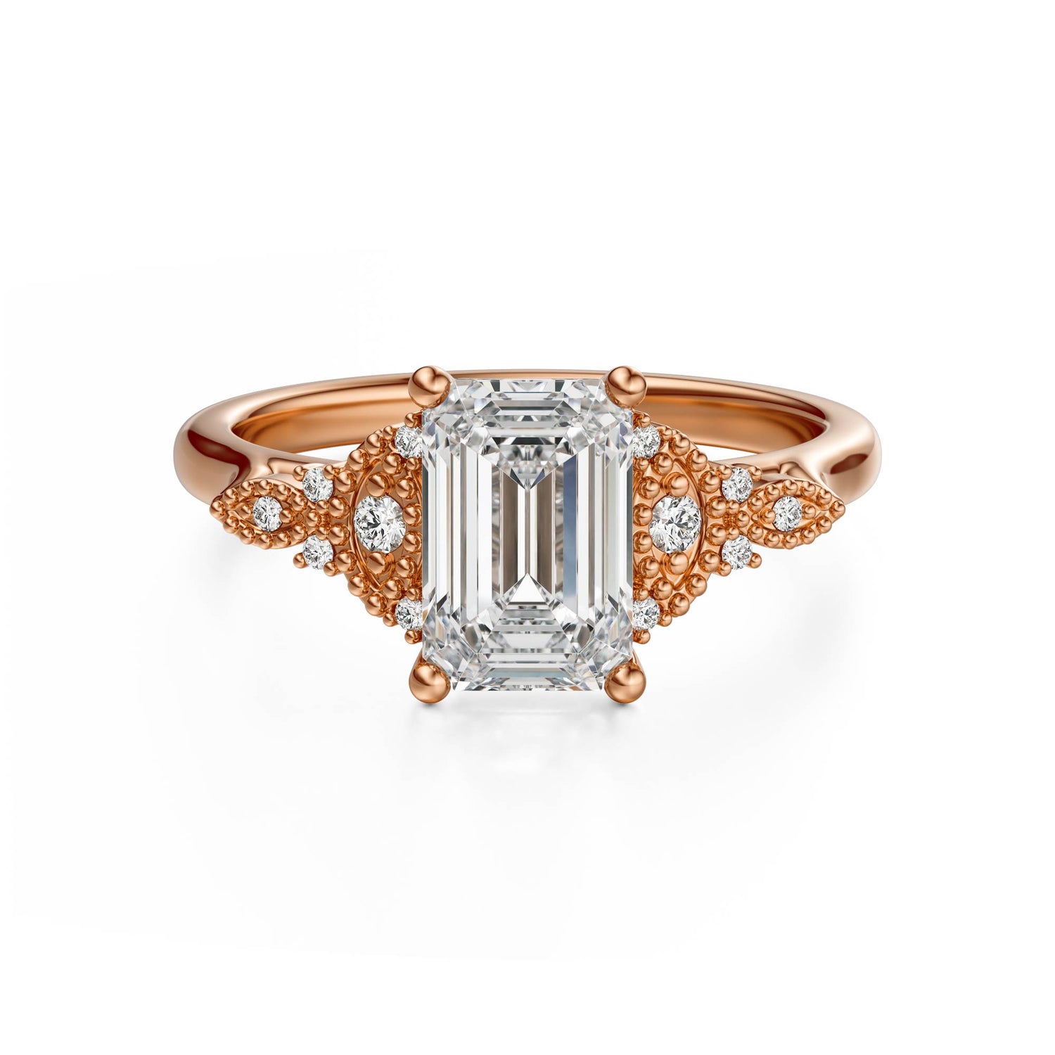 The Art Deco Maeve Ring | Emerald Cut - Lavender Creek Gems 