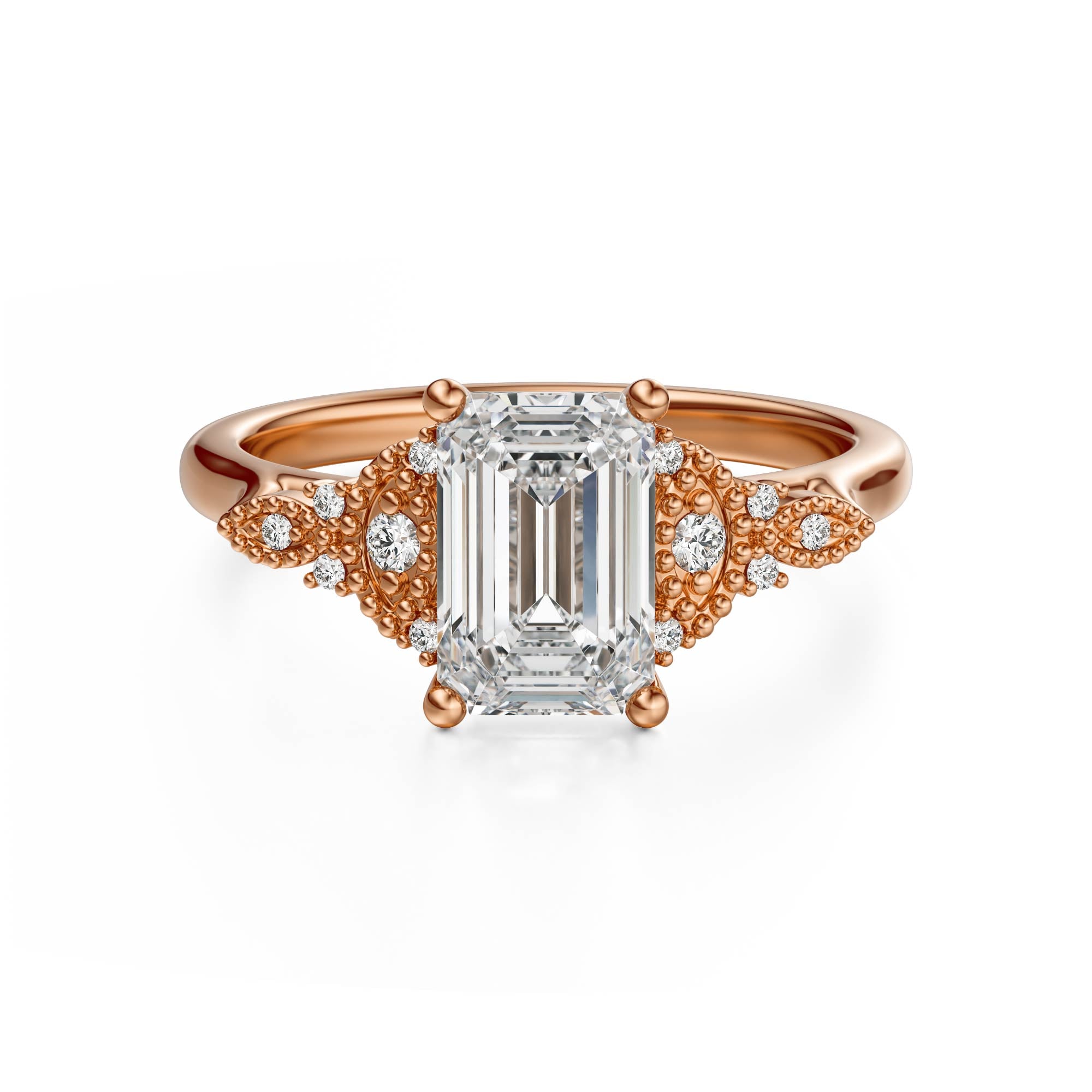 The Art Deco Maeve Ring | Emerald Cut - Lavender Creek Gems 