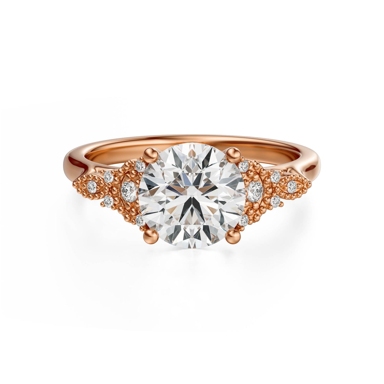 The Art Deco Maeve Ring | Round - Lavender Creek Gems 