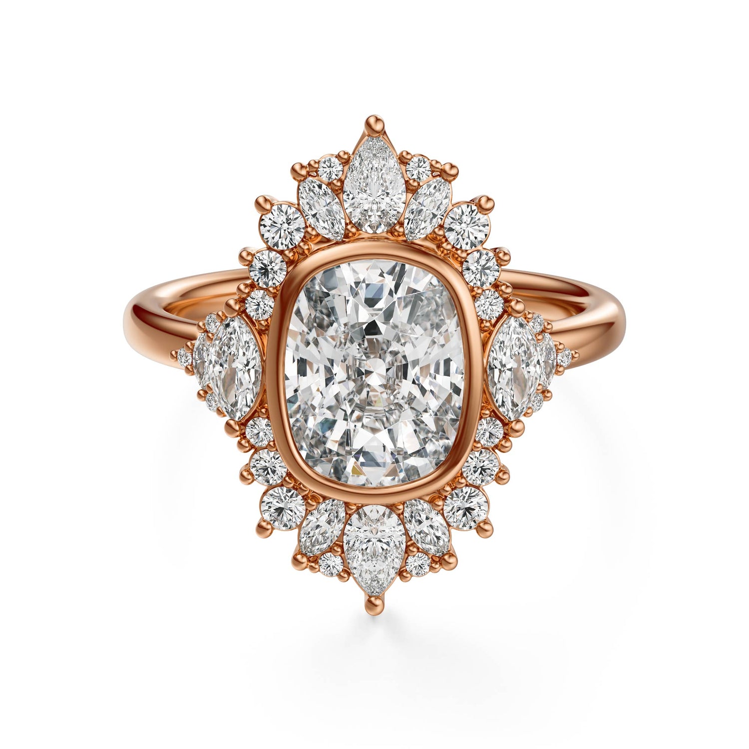 The Ethereal Ring | Elongated Cushion | Setting Only