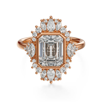 The Ethereal Ring | Emerald Cut | Setting Only