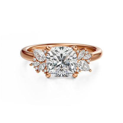 The Diamond Fleur Ring | Cushion | Setting Only - Lavender Creek Gems 