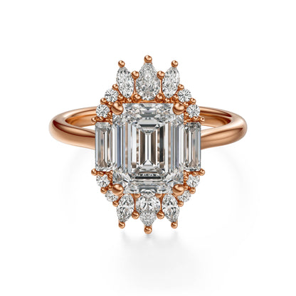 The Georgia Ring | Emerald Cut | Setting Only