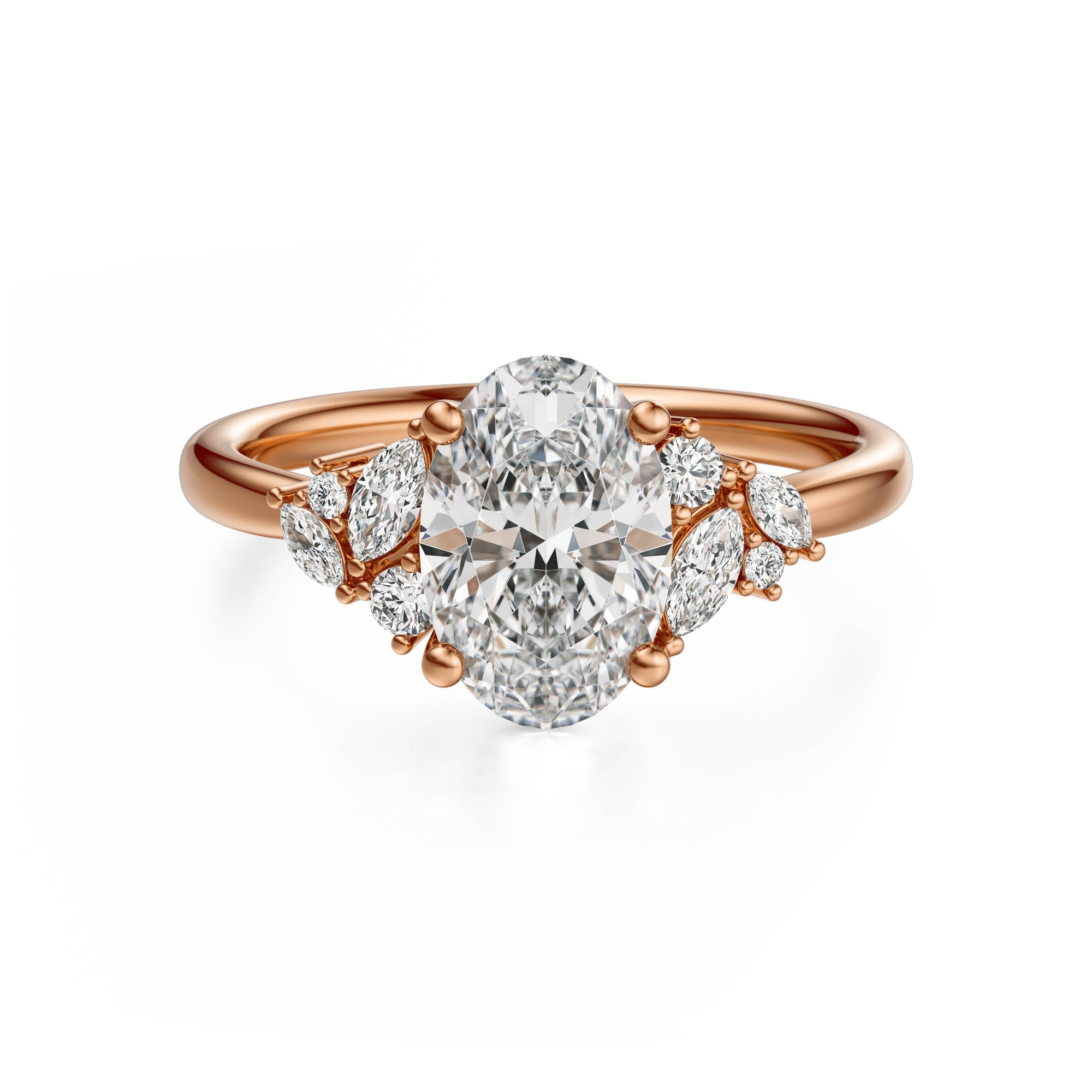 The Laurel Ring | Oval | Setting Only