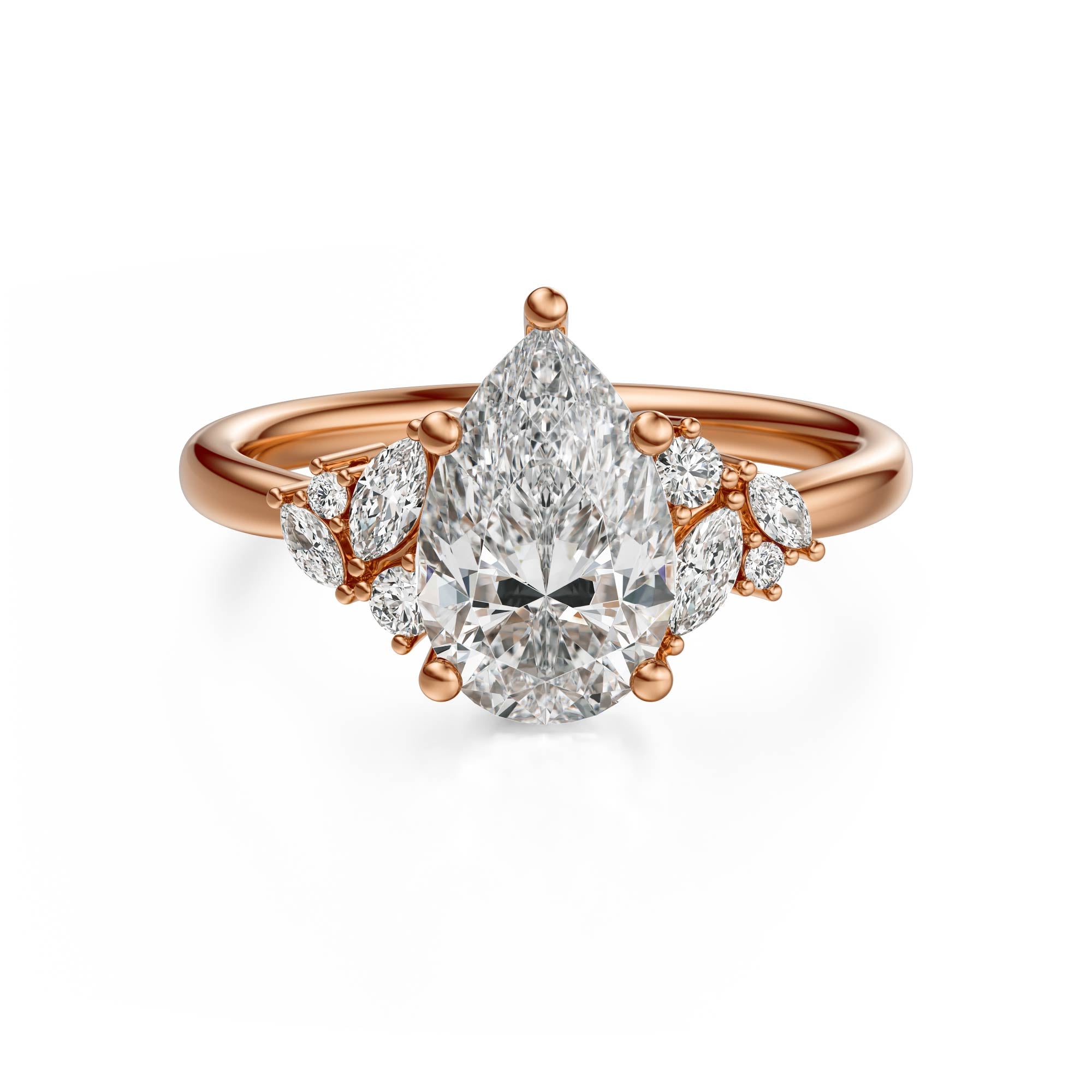 The Laurel Ring | Pear | Setting Only