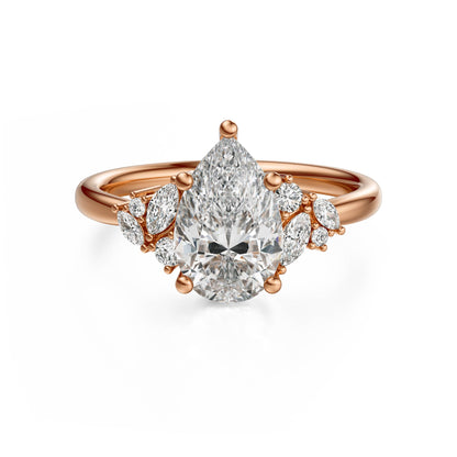 The Laurel Ring | Pear | Setting Only