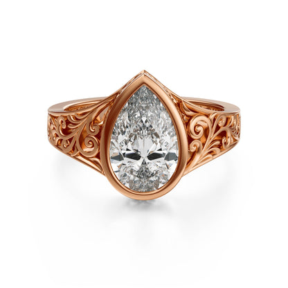 The Endearment Ring | Pear | Setting Only - Lavender Creek Gems 