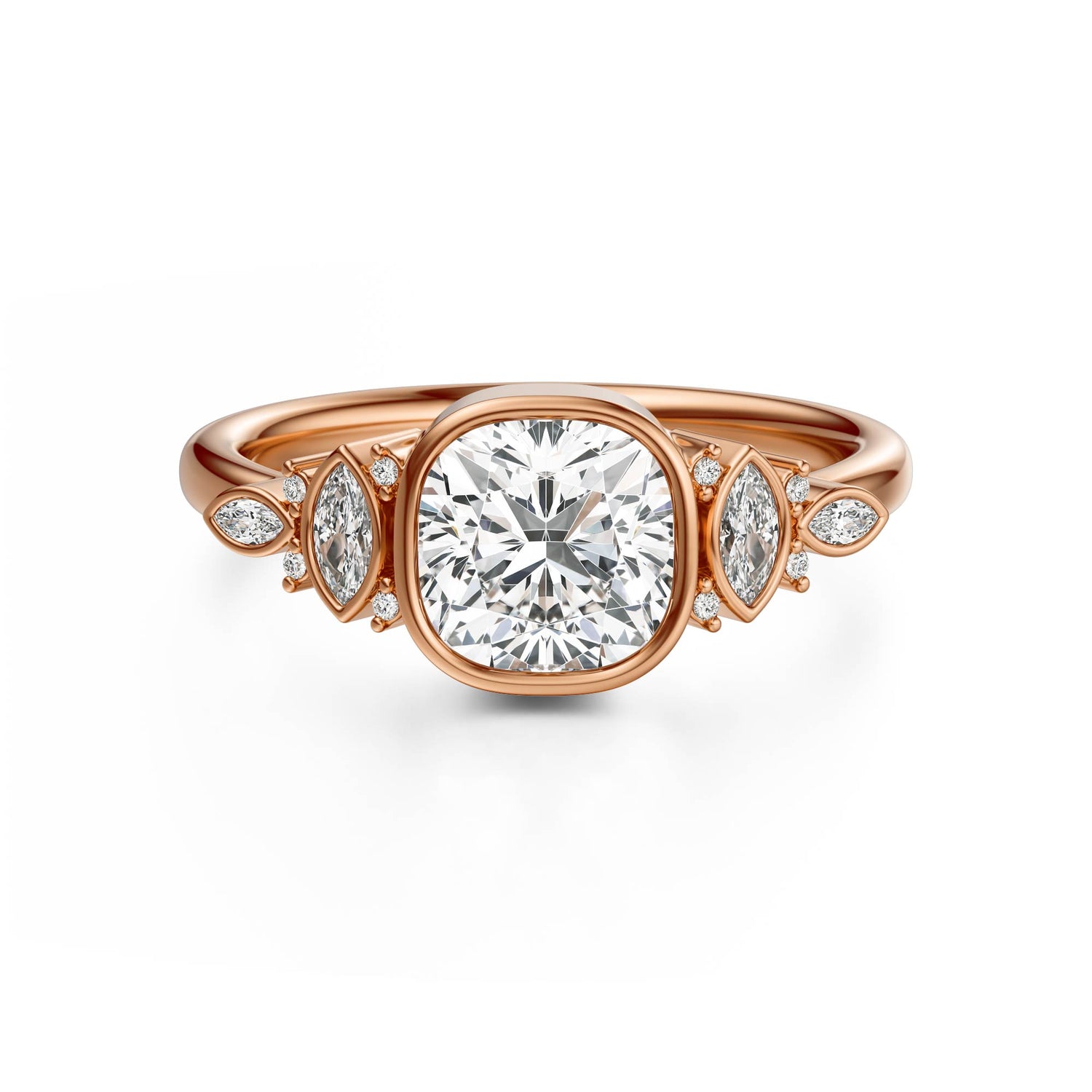 The All Bezel Maeve Ring | Cushion | Setting Only
